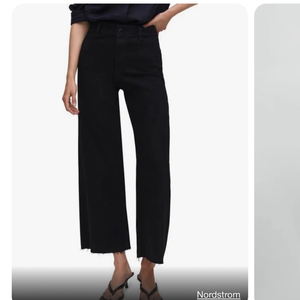 NWT MNG black size 2 Women’s Culotte High-Waist Loose-fit & Ankle Length Jeans